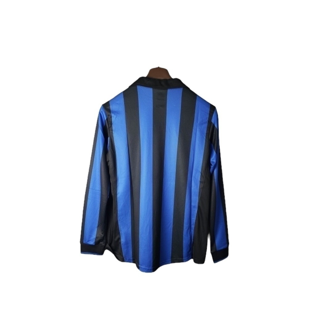 Camisa Inter de Milão 1998 Manga Longa - Retrô Nike - Azul e preta