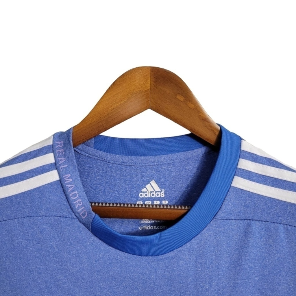Camisa Real Madrid II 2013/2014 - Retrô Adidas - Azul com detalhes em branco