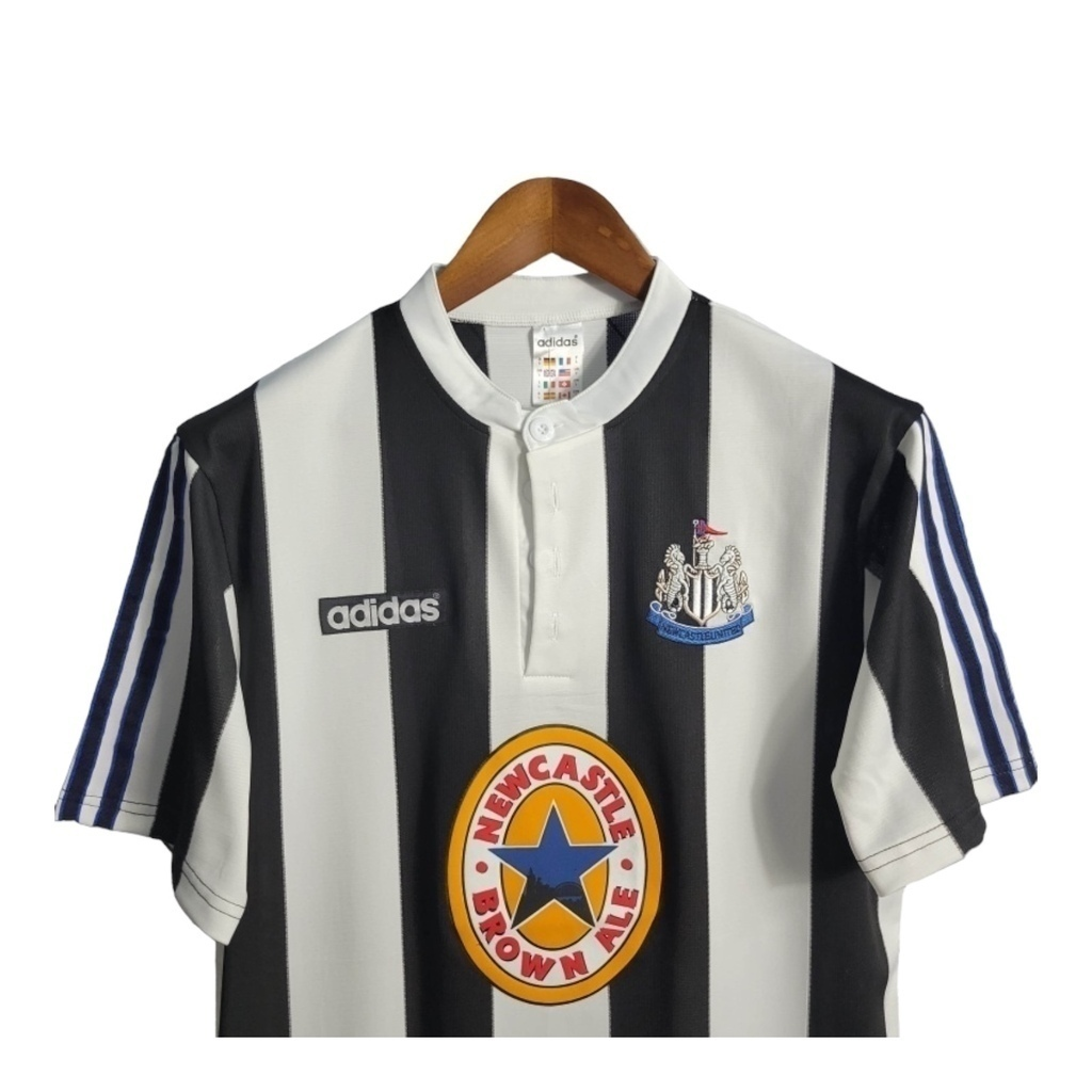Camisa Newcastle 1997/1999 - Retrô Adidas - Branca com listras pretas