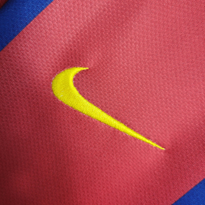 Camisa Barcelona I 2007/2008 - Retrô Nike - Vermelha e azul