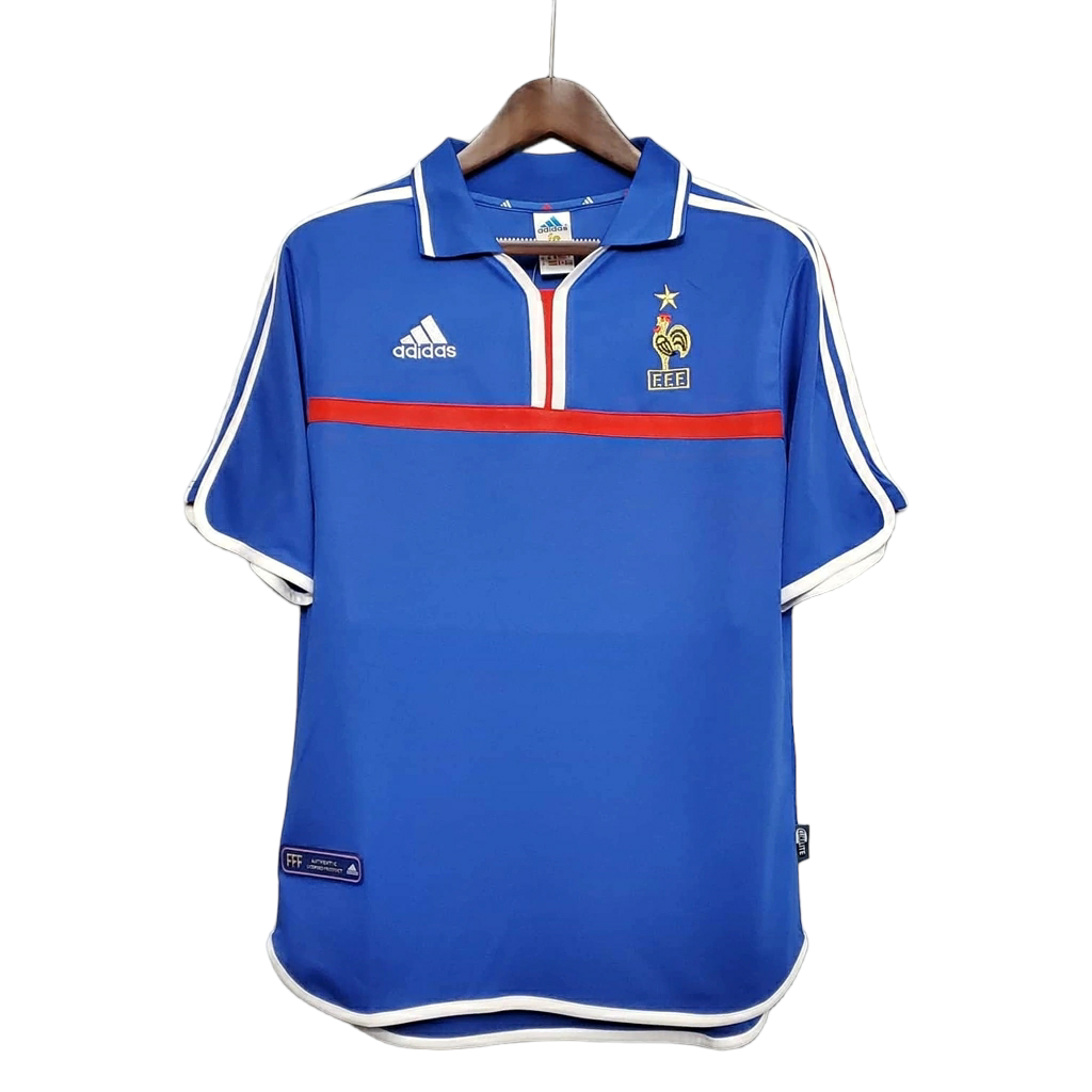Camisa Seleção da França 2000 - Retrô Adidas - Azul
