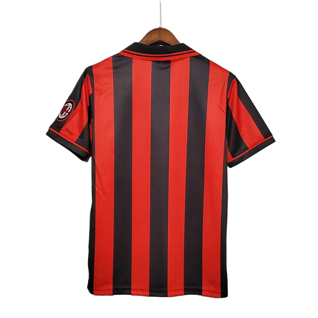 Camisa AC Milan 1996/1997 - Retrô Lotto - Vermelha e preta