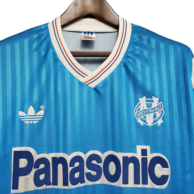 Camisa Marseille 1990 - Retrô Adidas - Azul