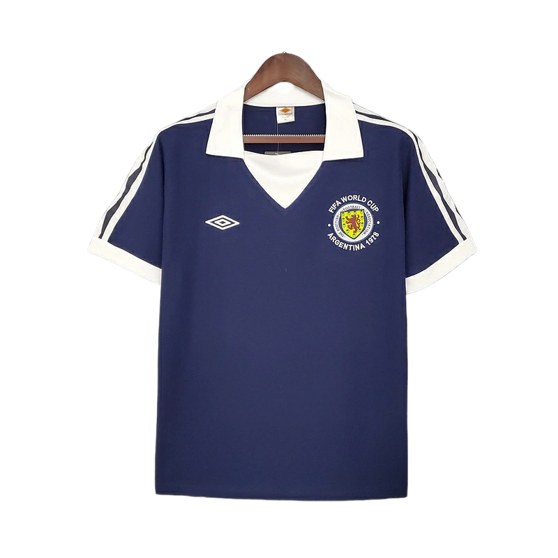 Camisa Seleção da Escócia 1978 - Retrô Umbro - Azul