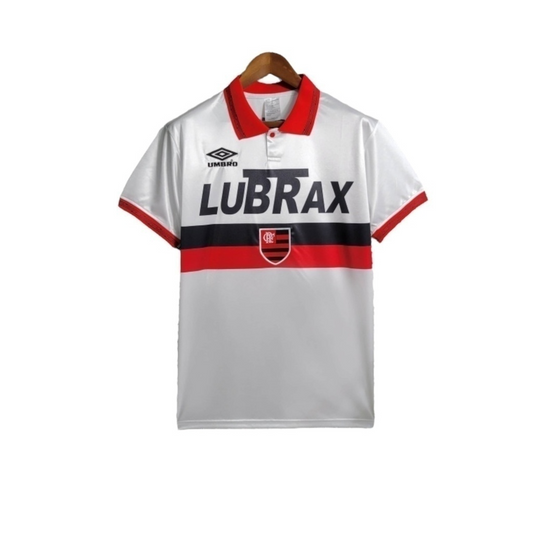 Camisa Flamengo II 1994 - Retrô Umbro - Branca com detalhes em vermelho
