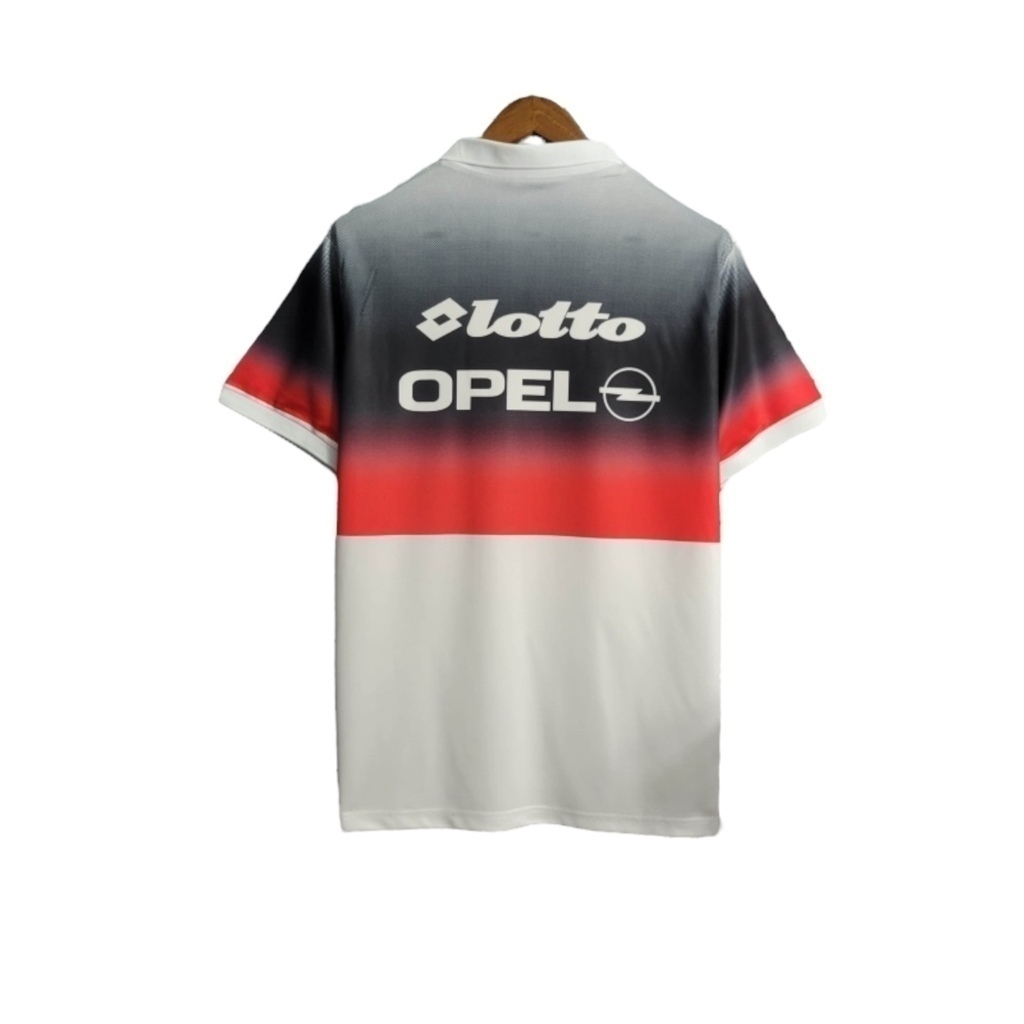 Camisa AC Milan Treino 1995/1996 - Retrô Lotto - Vermelha e preta