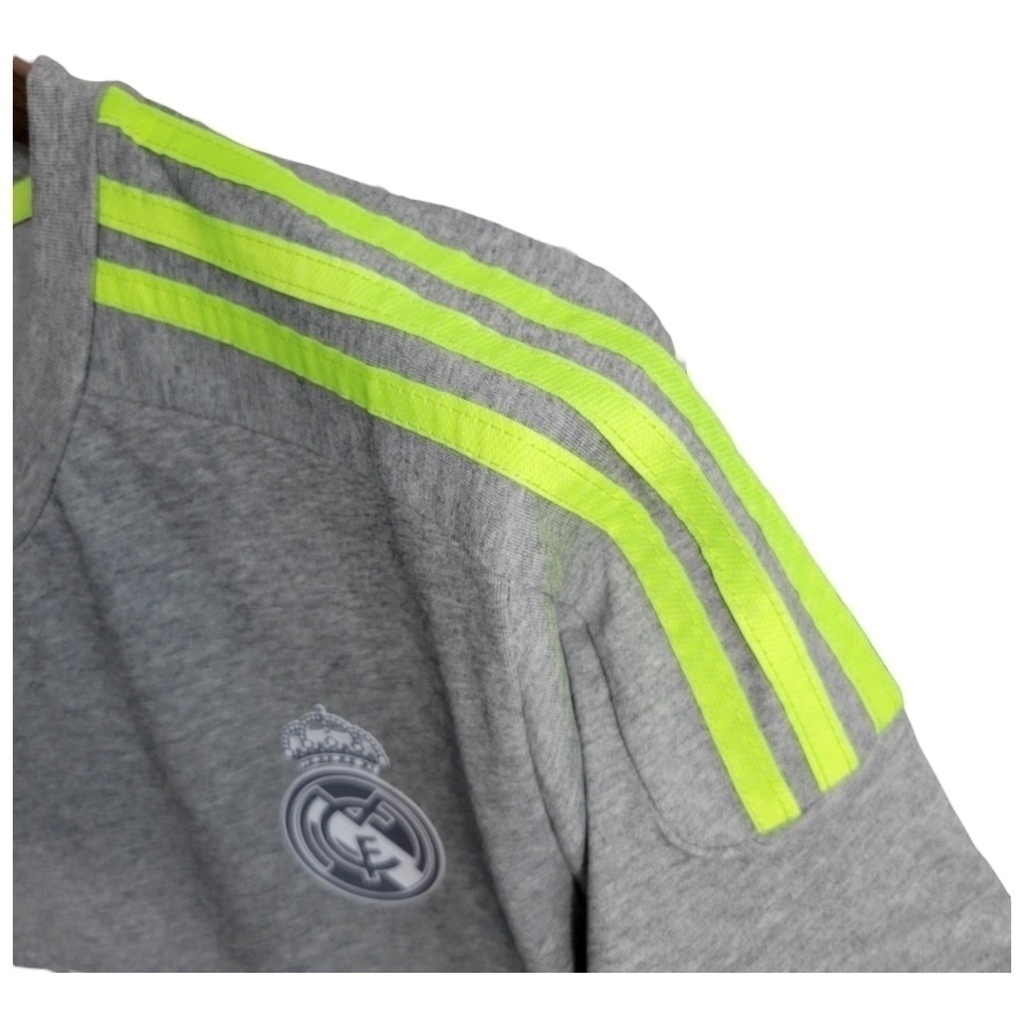Camisa Real Madrid II 2015/2016 - Retrô Adidas - Cinza com detalhes em verde limão