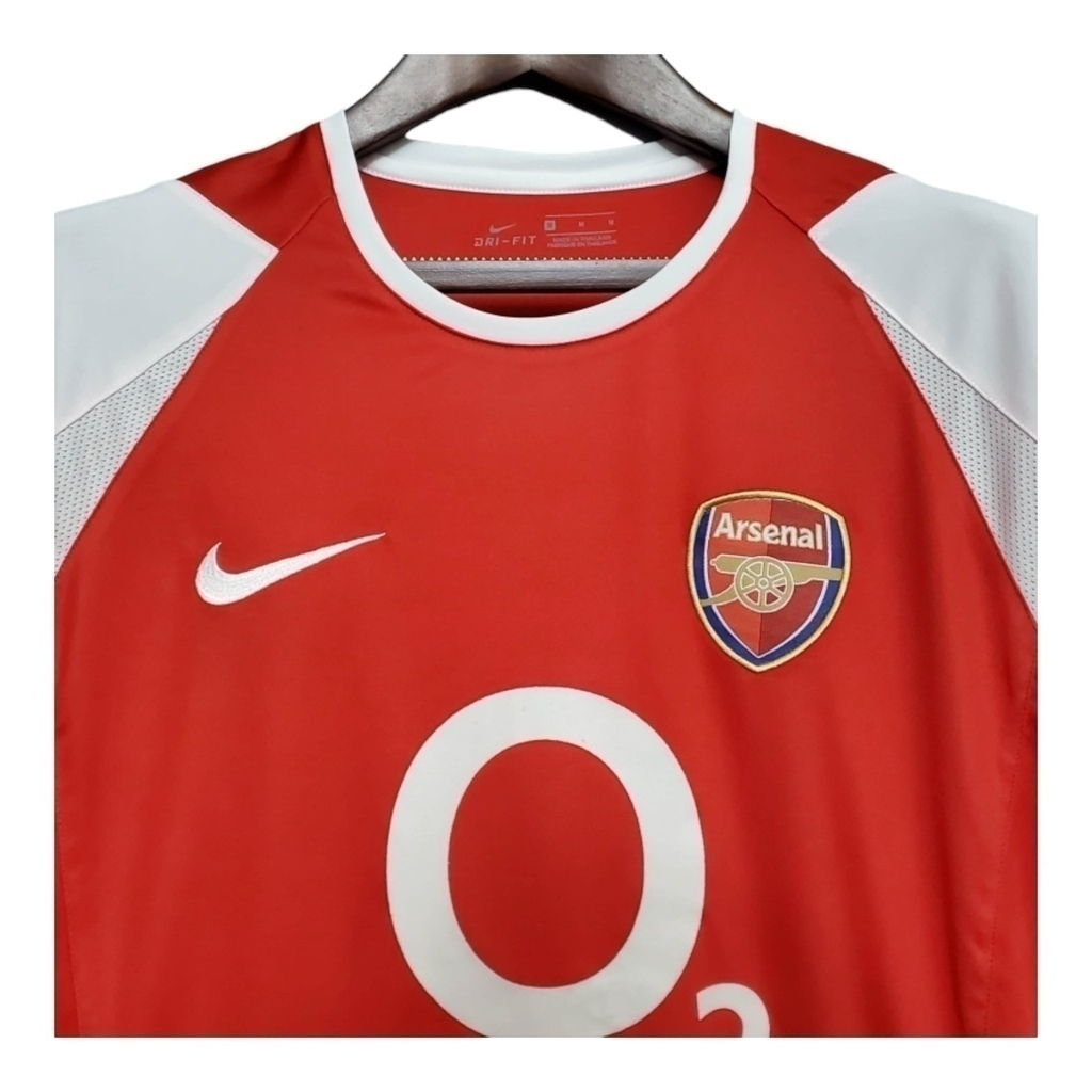 Camisa Arsenal I 2002/2004 - Retrô Nike - Vermelha e branca