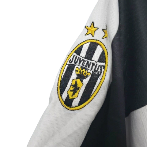 Camisa Juventus I 1997/1998 - Retrô Kappa Mascukina - Preta e branca