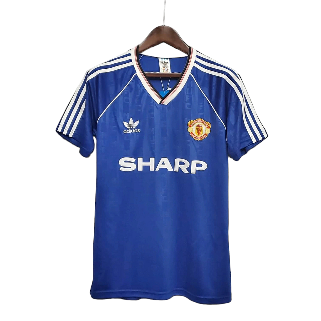 Camisa Manchester United 1988/1990 - Retrô Adidas - Azul