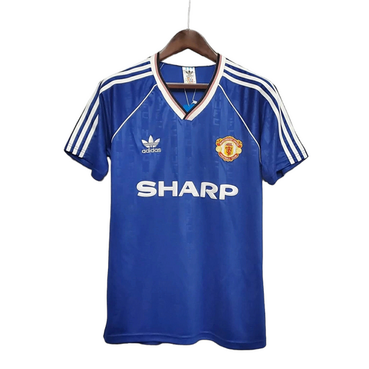 Camisa Manchester United 1988/1990 - Retrô Adidas - Azul
