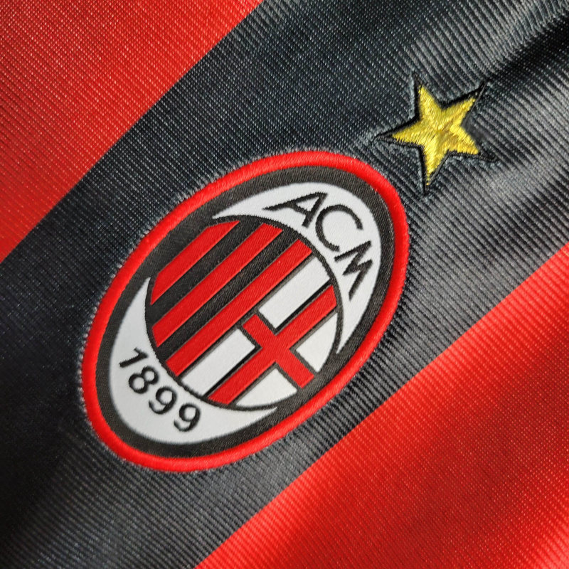Camisa AC Milan I 1998/1999 - Retrô Adidas - Vermelha e preta