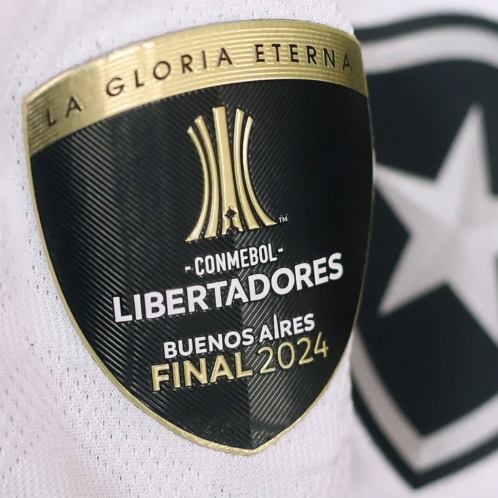 Camisa Botafogo III 24/25 Edição da Final da Libertadores 2024 - Torcedor Reebok Masculina - Branca com detalhes em preto