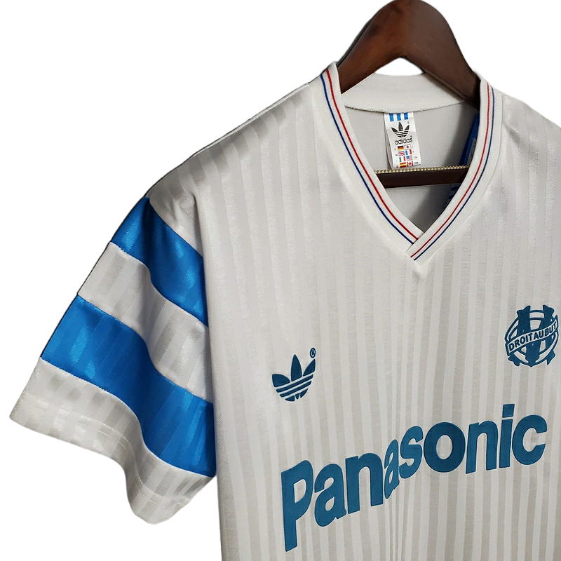Camisa Marseille 1990 - Retrô Adidas - Branca