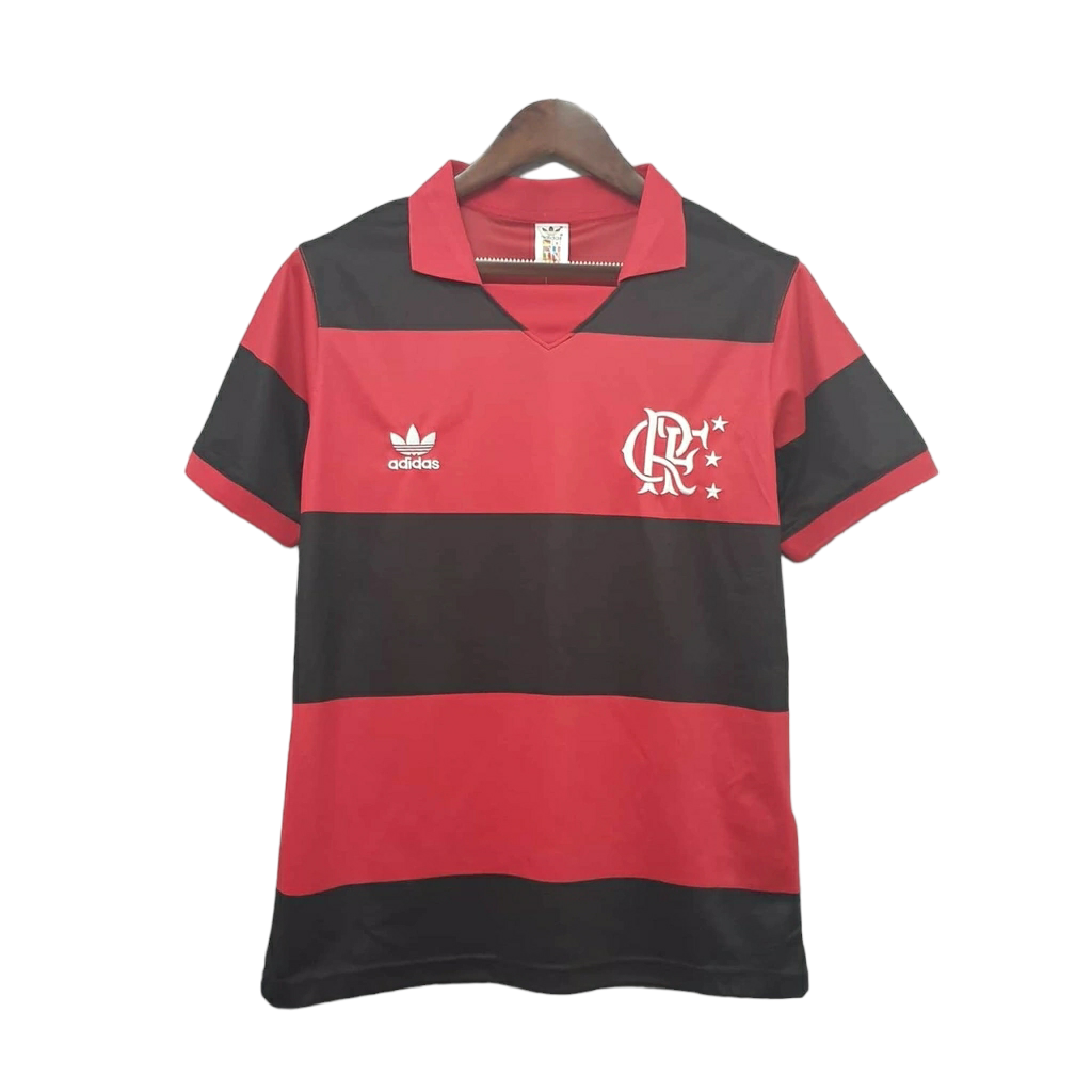 Camisa Flamengo 1982 - Retrô Adidas - Vermelha e Preta