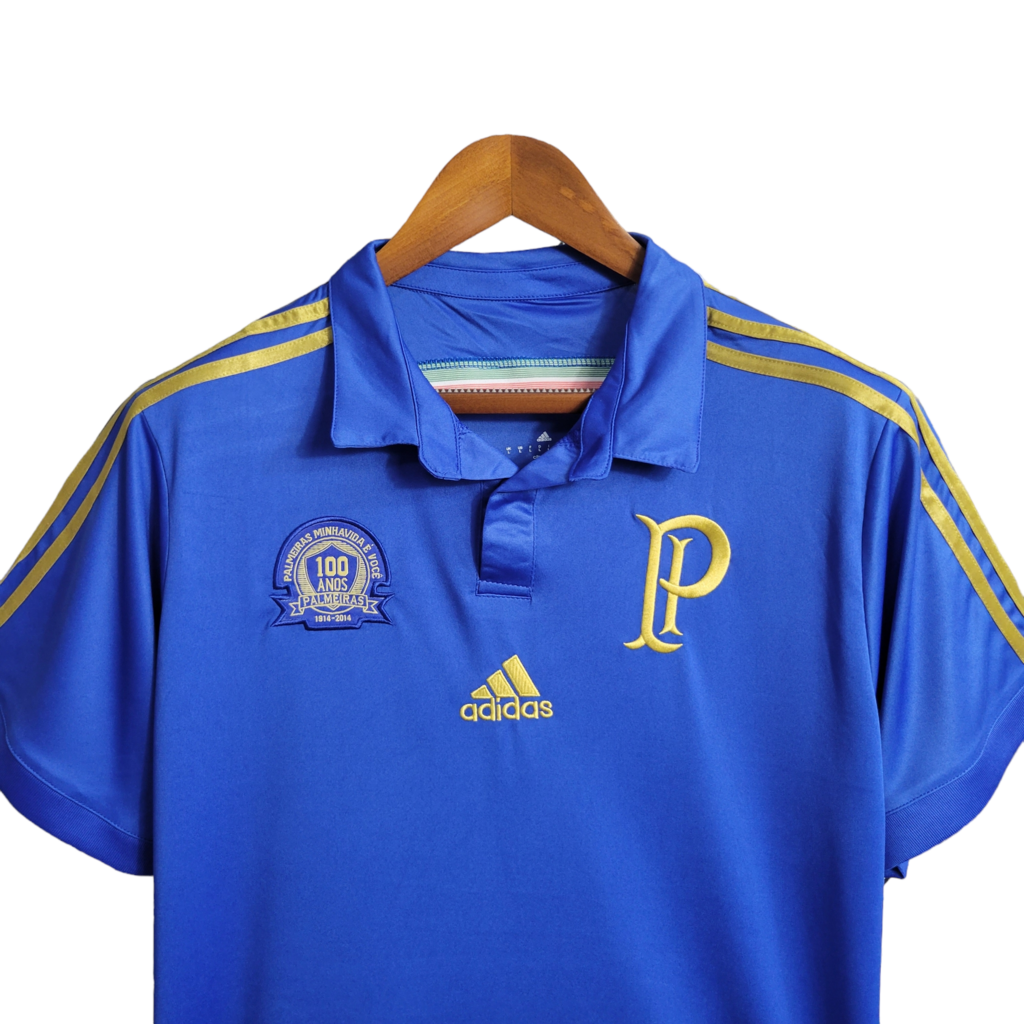 Camisa Palmeiras III 2014/2015 - Retrô Adidas - Azul com detalhes dourados