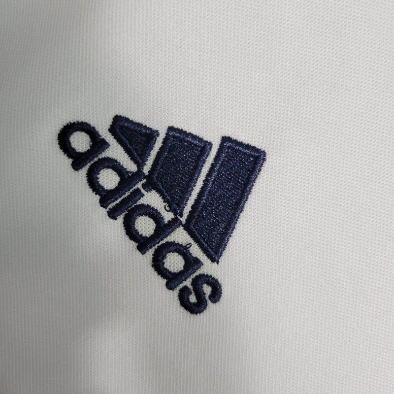 Camisa Real Madrid I 2016/2017 Manga Longa - Retrô Adidas - Branca com detalhes em azul