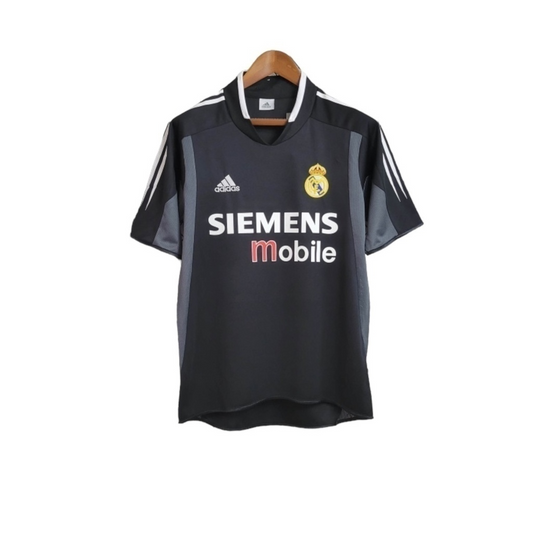 Camisa Real Madrid 2004/2005 - Retrô Adidas - Preta com detalhes em cinza e branco