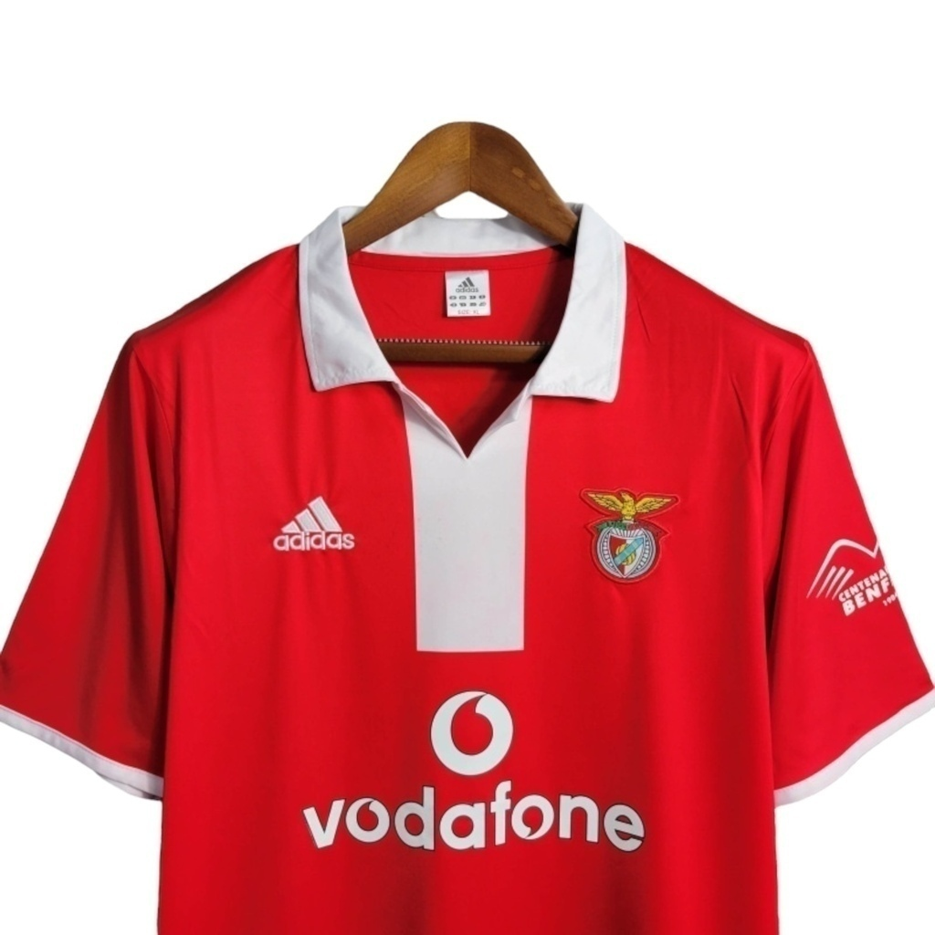 Camisa Benfica 2004/2005 - Retrô Adidas - Vermelha com detalhes em branco