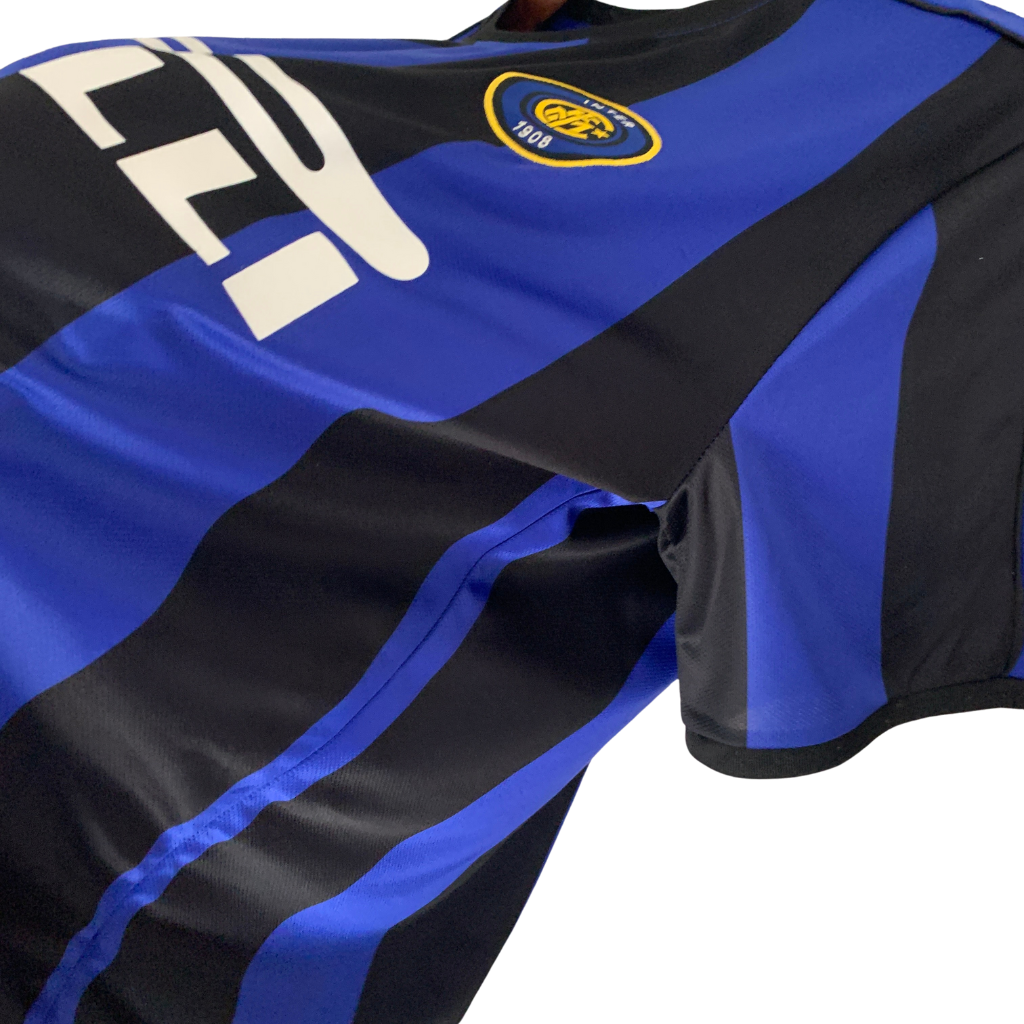Camisa Inter de Milão I 1999/2000 - Retrô Nike - Azul e preta
