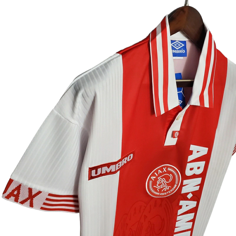Camisa Ajax I 1997/1998 - Retrô Umbro - Vermelha e Branca