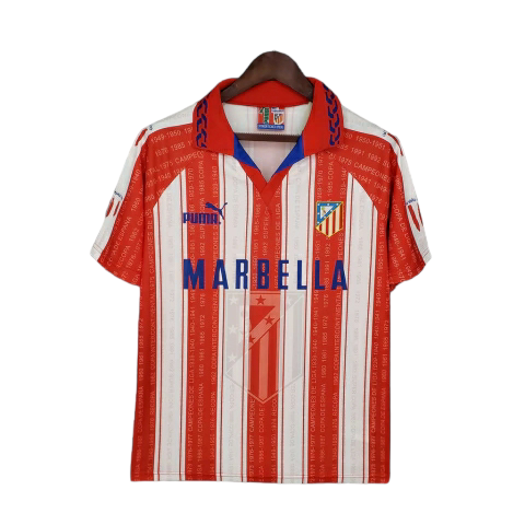 Camisa Atlético Madrid 1995/1996 - Retrô Puma - Branca e Vermelha