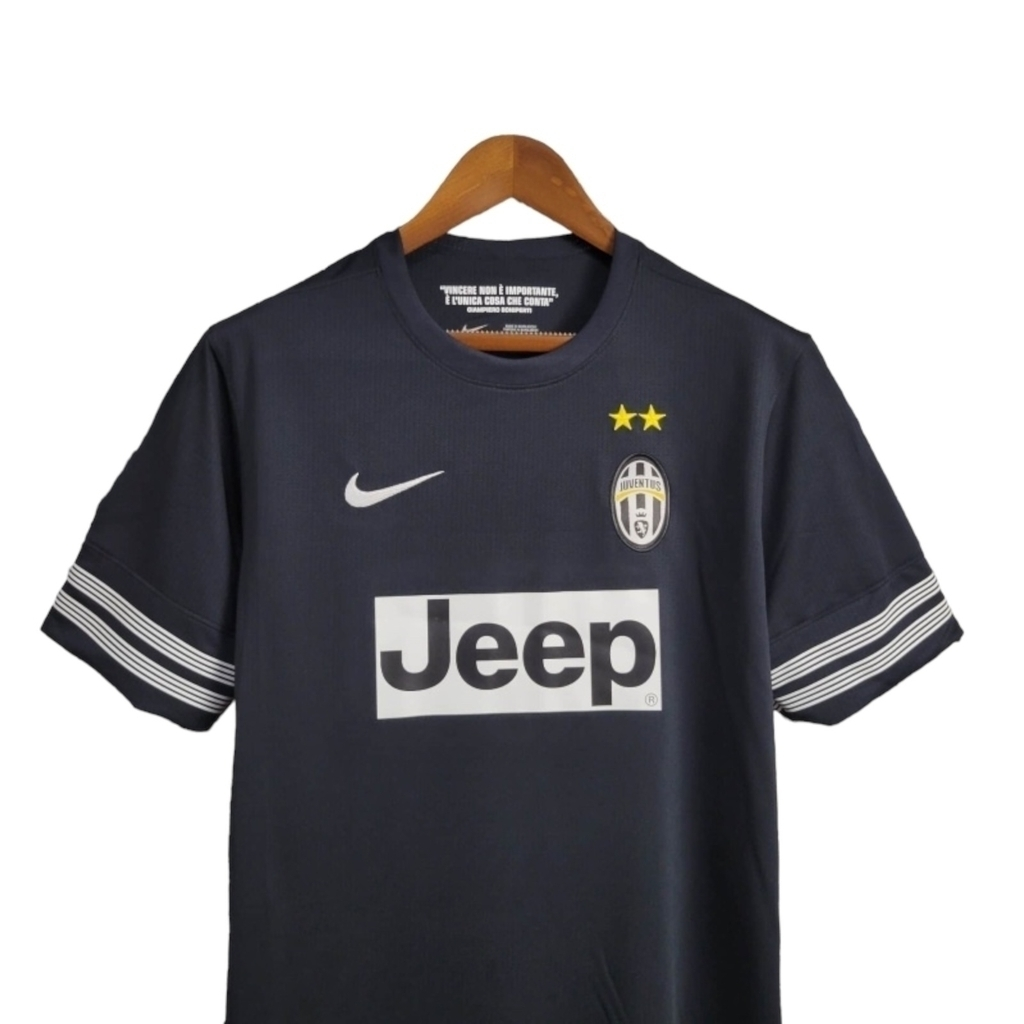 Camisa Juventus I 2012/2013 - Retrô Nike - Preta com detalhes em branco
