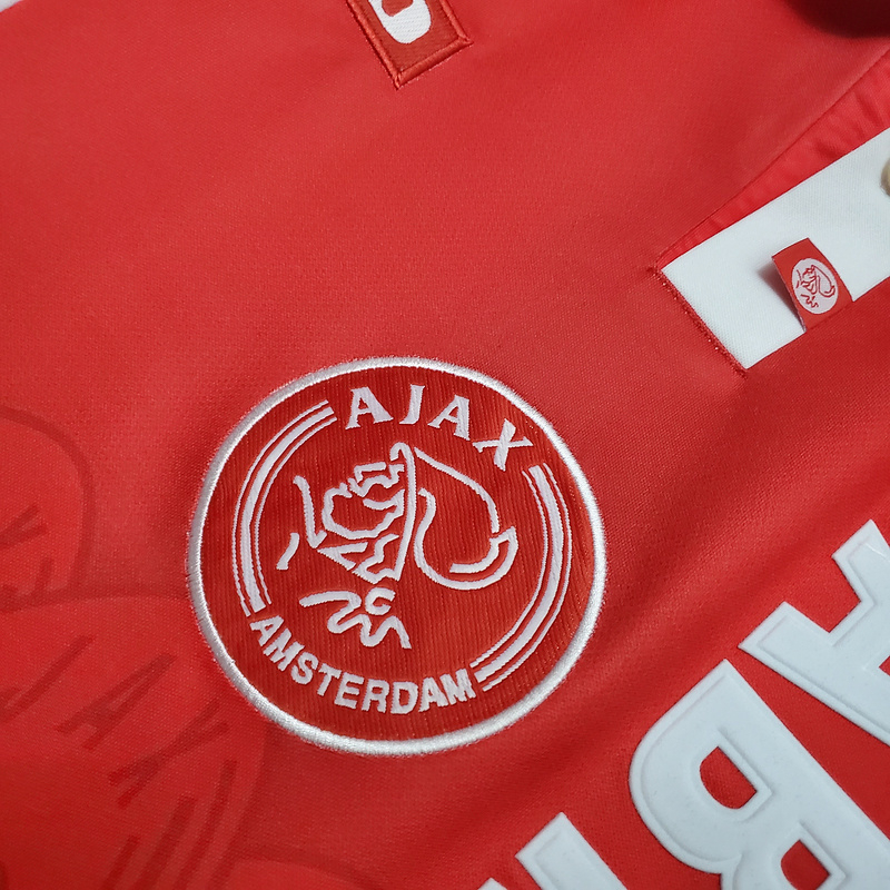 Camisa Ajax I 1997/1998 - Retrô Umbro - Vermelha e Branca