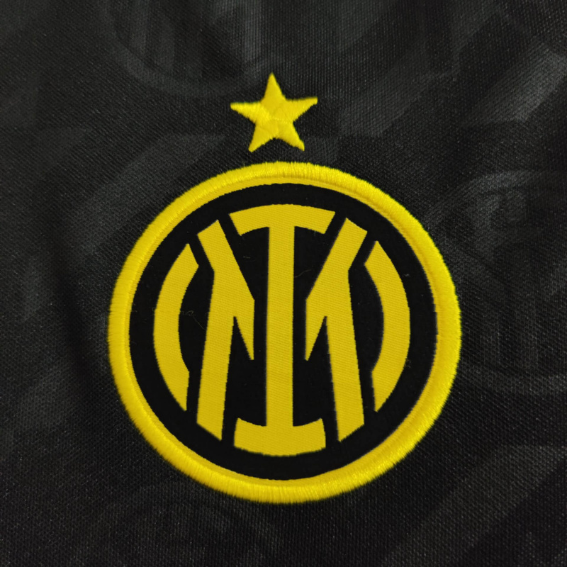 Camisa Inter de Milão II 2019/2020 - Retrô Nike - Preta com detalhes em cinza e amarelo