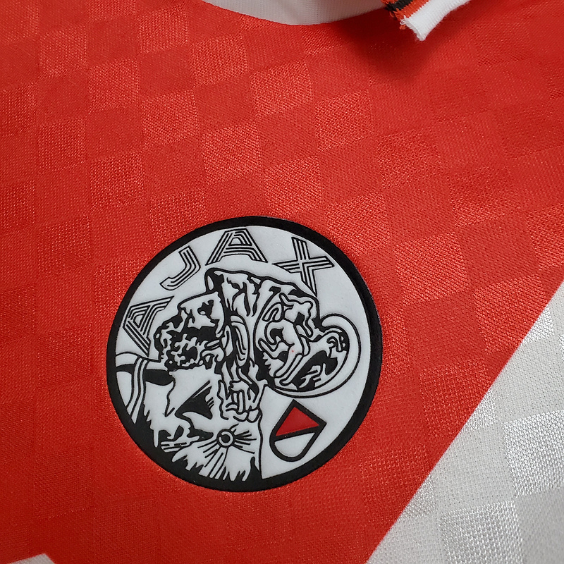 Camisa Ajax I 1990/1992 - Retrô Umbro - Vermelha e Branca