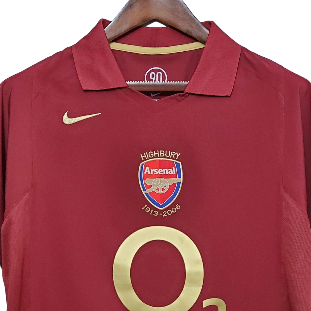 Camisa Arsenal I 2005/2006 - Retrô Nike - Vinho