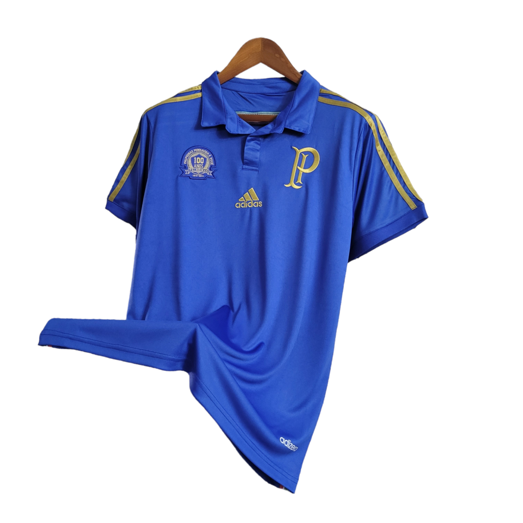 Camisa Palmeiras III 2014/2015 - Retrô Adidas - Azul com detalhes dourados