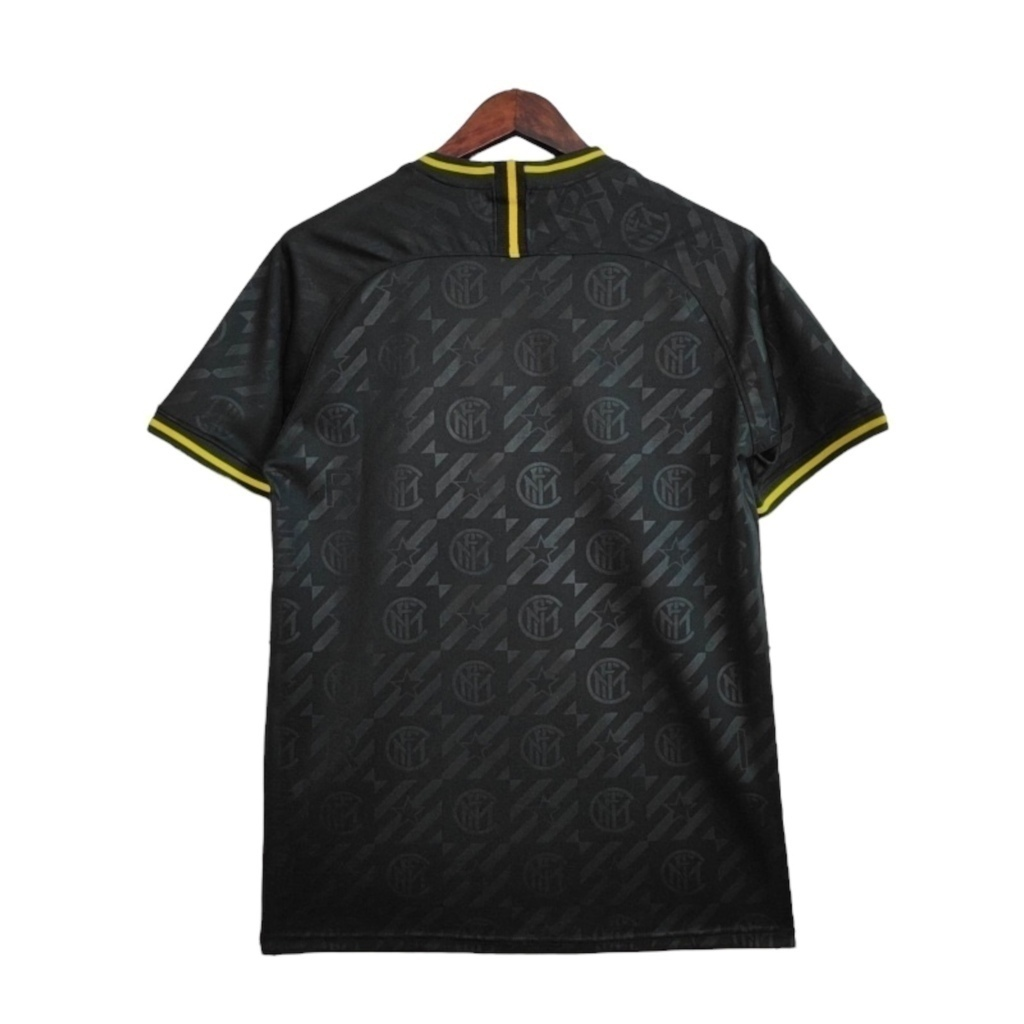 Camisa Inter de Milão II 2019/2020 - Retrô Nike - Preta com detalhes em cinza e amarelo