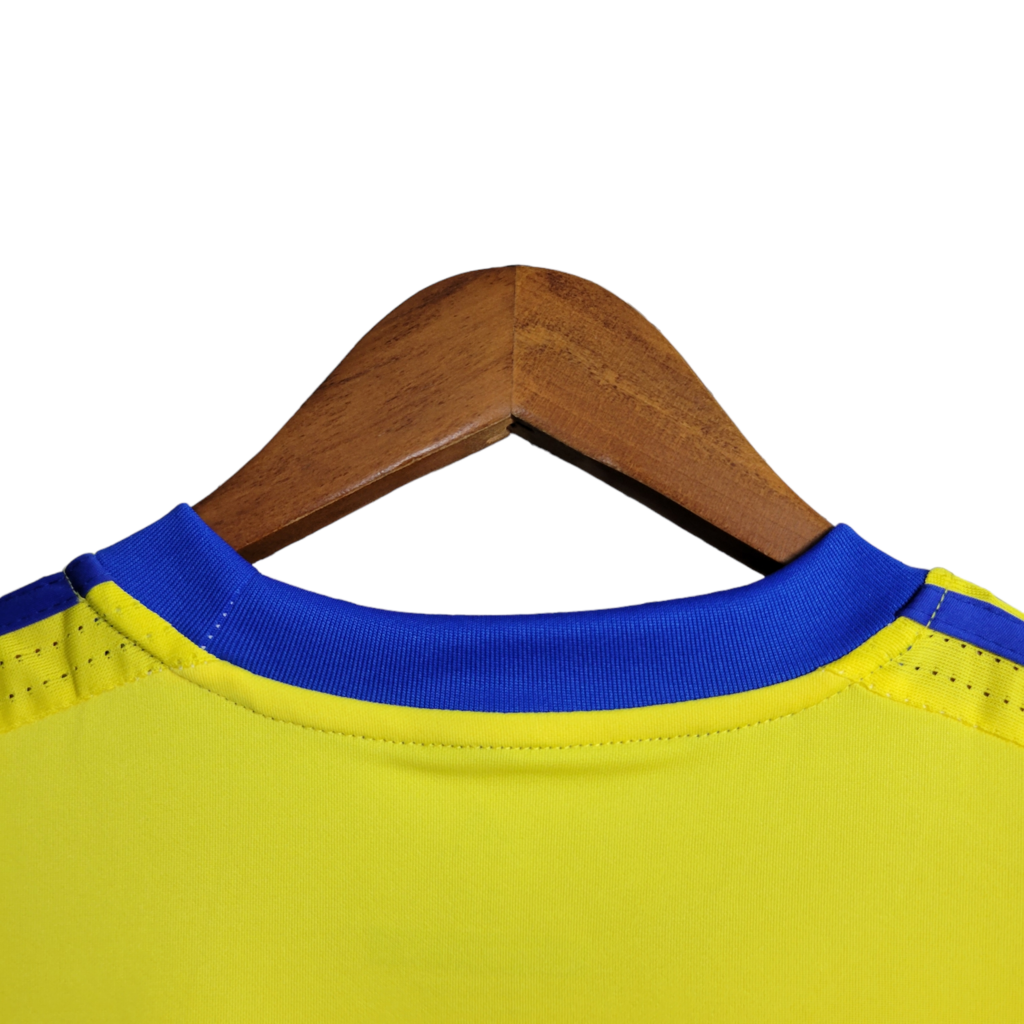 Camisa Flamengo II 2017 - Retrô Adidas - Amarela com detalhes em azul