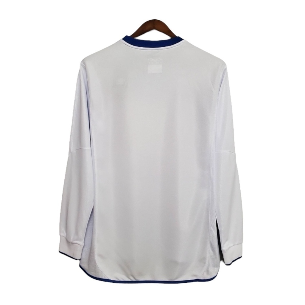 Camisa Chelsea II 2003/2005 Manga Longa - Retrô Umbro - Branca com detalhes em azul