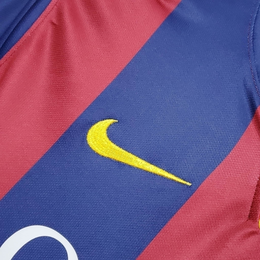 Camisa Barcelona I 2014/2015 - Retrô Nike - Azul e Grená
