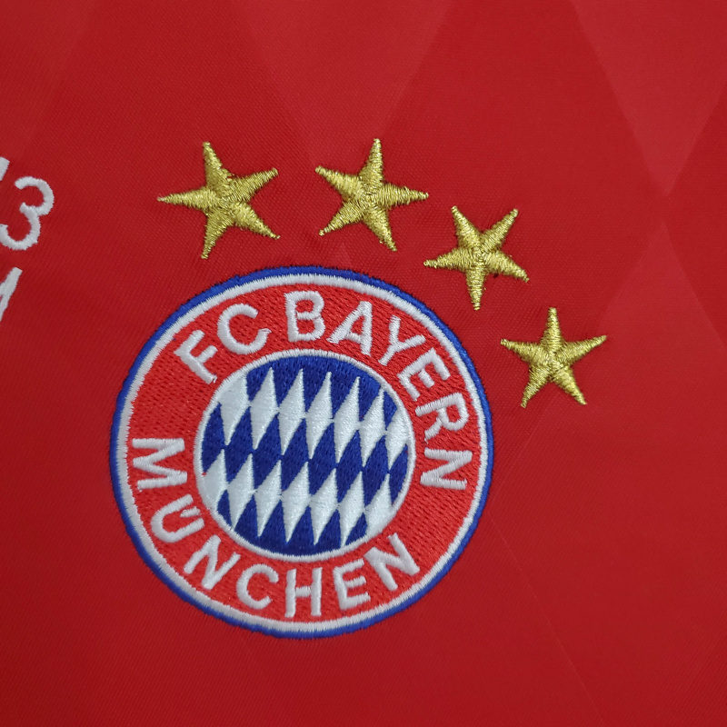 Camisa Bayern Munich I 2013/2014 Manga Longa - Retrô Adidas - Vermelha