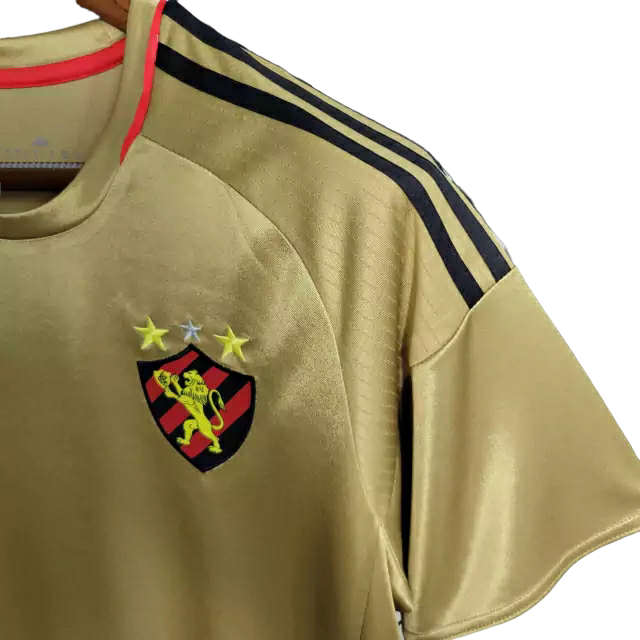 Camisa Sport Recife III 2016/2017 - Retrô Adidas - Dourada e preta com patrocínio