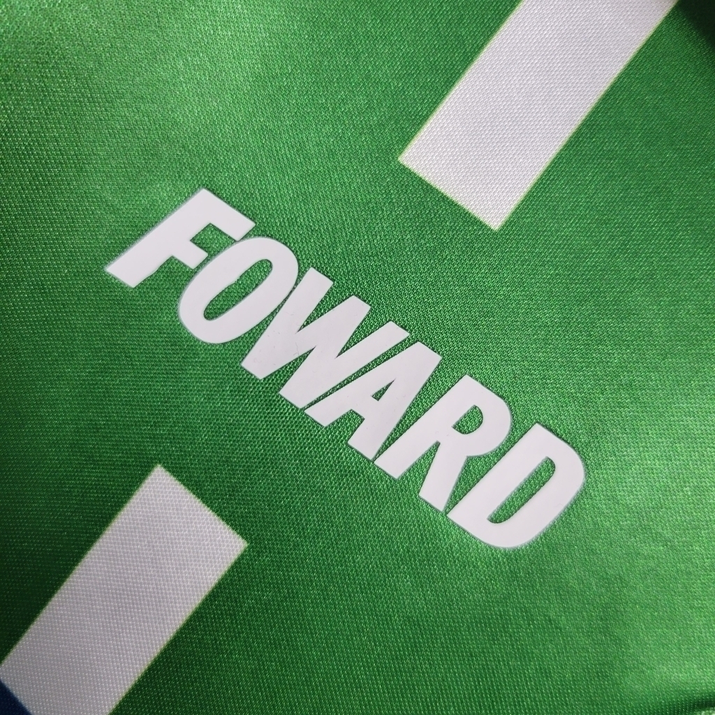 Camisa Palmeiras I 1993 - Retrô Foward - Verde com listras em branco