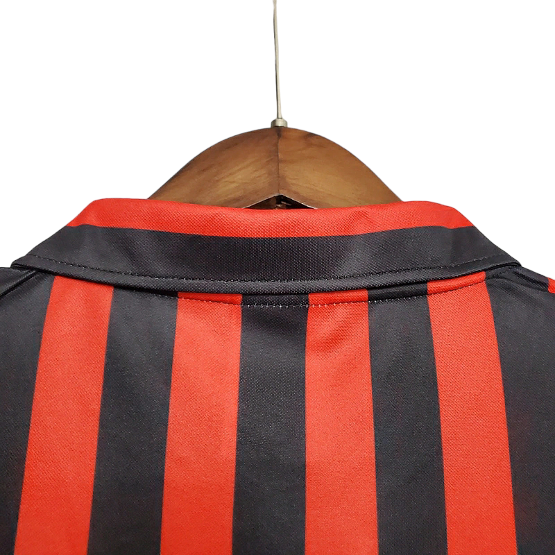Camisa AC Milan I 1999/2000 - Retrô Adidas - Vermelha e preta
