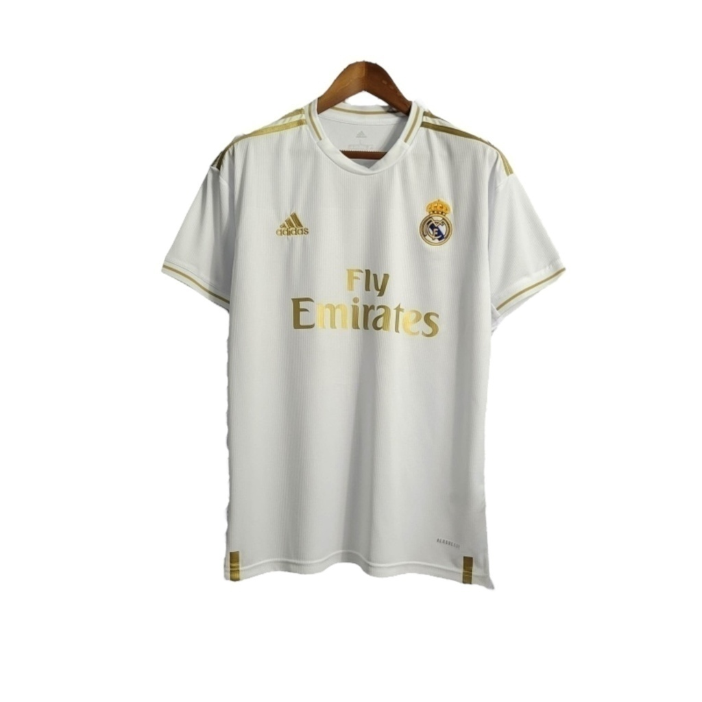 Camisa Real Madrid I 2018/2019 - Retrô Adidas - Branca com detalhes em dourado