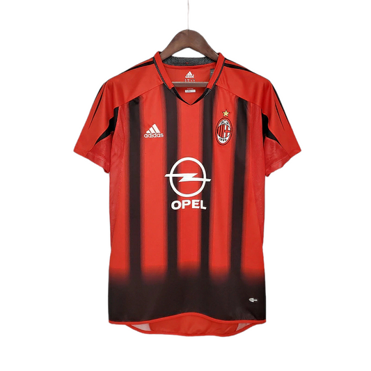 Camisa AC Milan 2004/2005 - Retrô Adidas - Vermelha e Preta