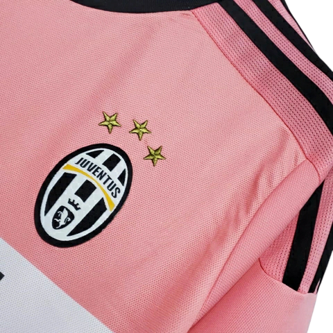 Camisa Juventus 2015/2016 - Retrô Adidas - Rosa com detalhes em preto