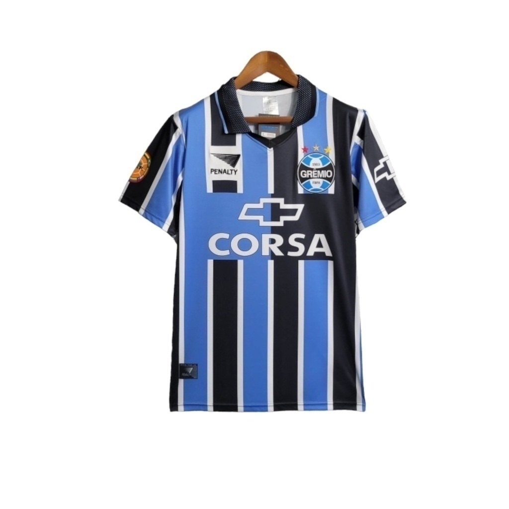 Camisa Grêmio I 1998 - Retrô Penalty - Preta e azul