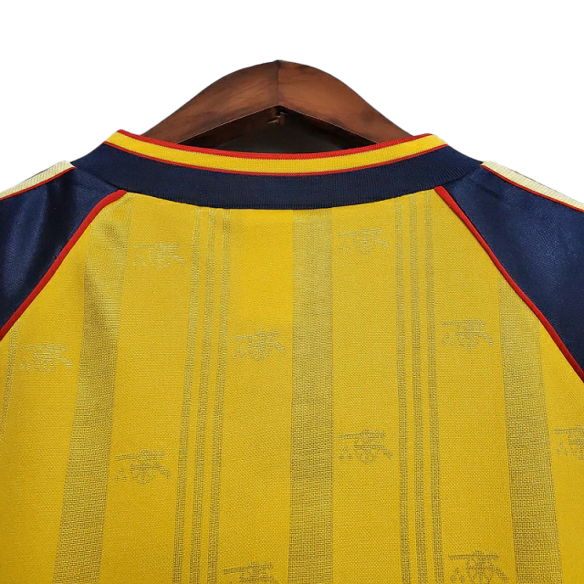 Camisa Arsenal 1989/1991 - Retrô Adidas - Amarela com detalhes em azul