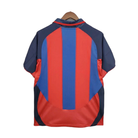 Camisa Barcelona 2003/2004 - Retrô Nike - Azul e Grená