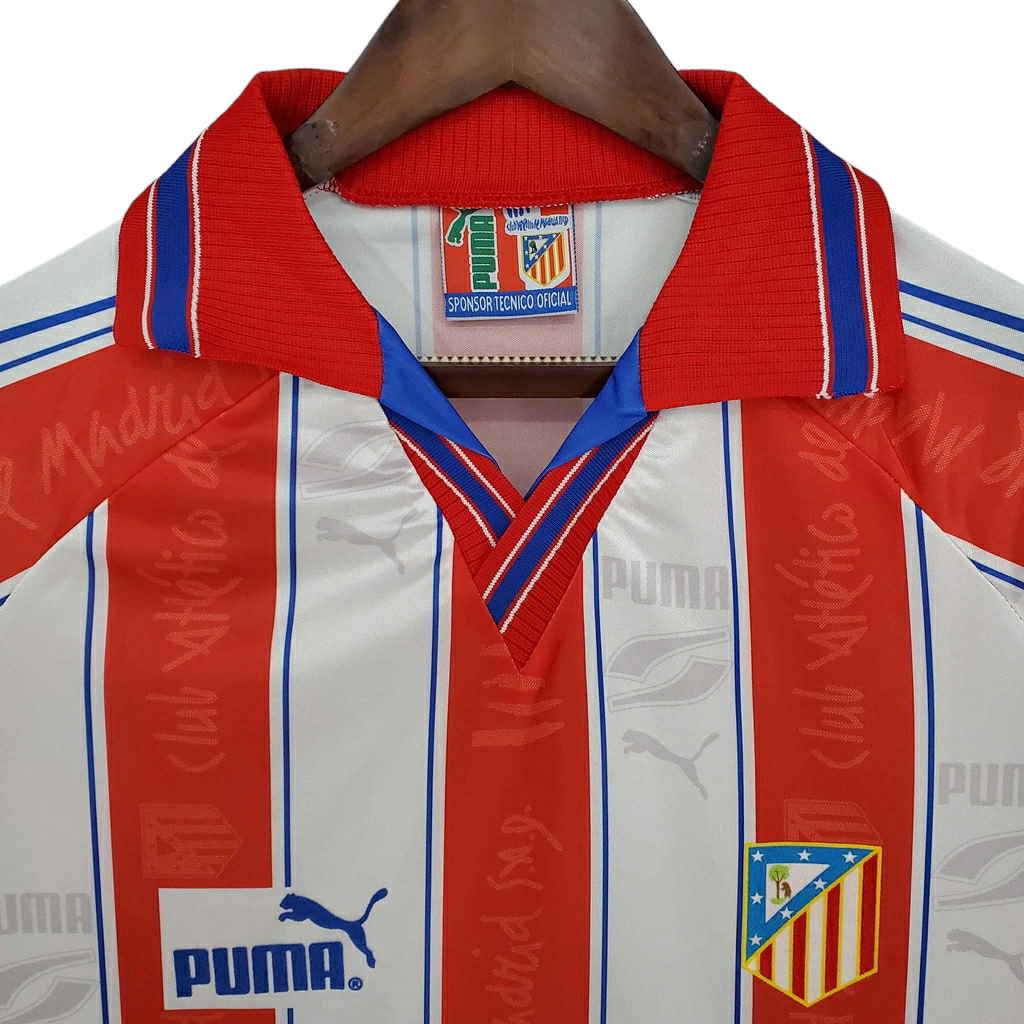 Camisa Atlético Madrid 1996/1997 - Retrô Puma - Branca e Vermelha