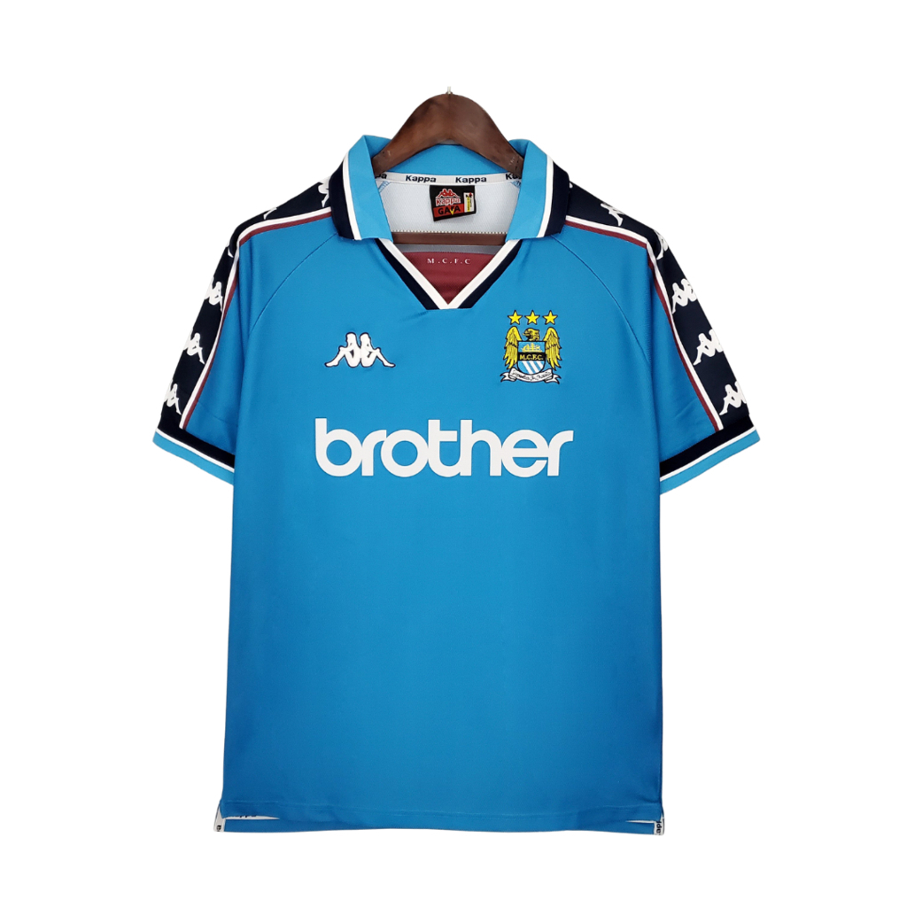 Camisa Manchester City I 1997/1999 - Retrô - Azul
