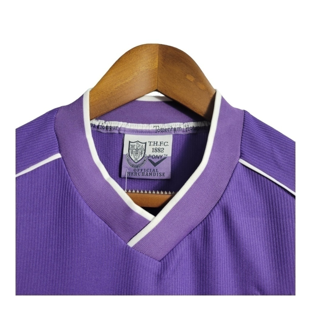 Camisa Tottenham II 1998/1999 - Retrô Pony - Roxa com detalhes em branco