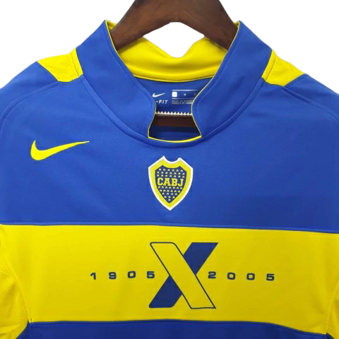 Camisa Boca Juniors 2005 - Retrô Nike - Azul e Amarela